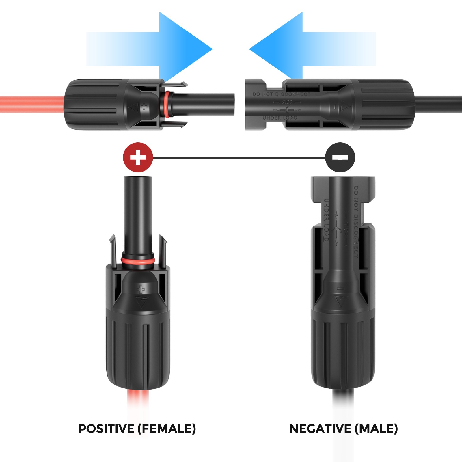M/F Solar Panel Y Branch PV Connector Adapter Cable Connectors Extension
