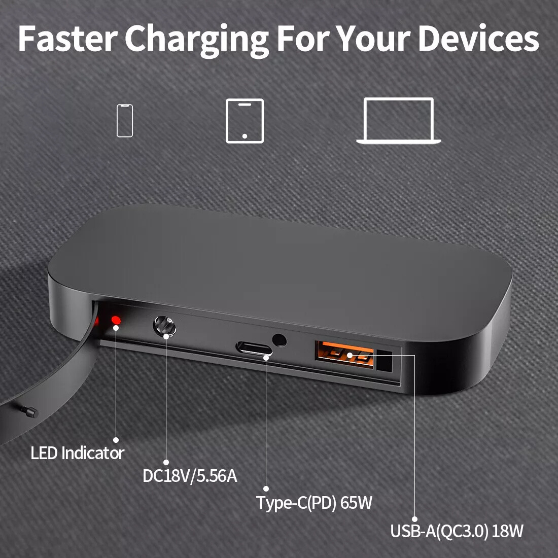 Flashfish P56 Portable Power Station 330W 299Wh With 100W Foldable Solar Panel