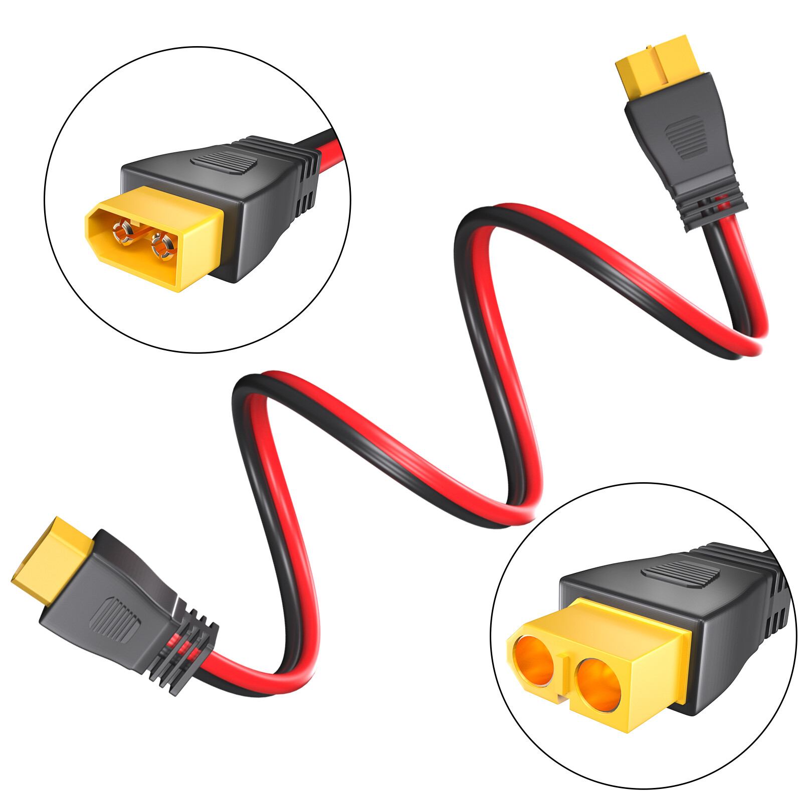 XT60 Male to Female Connector 12AWG 10ft Extension Cable for RC Battery