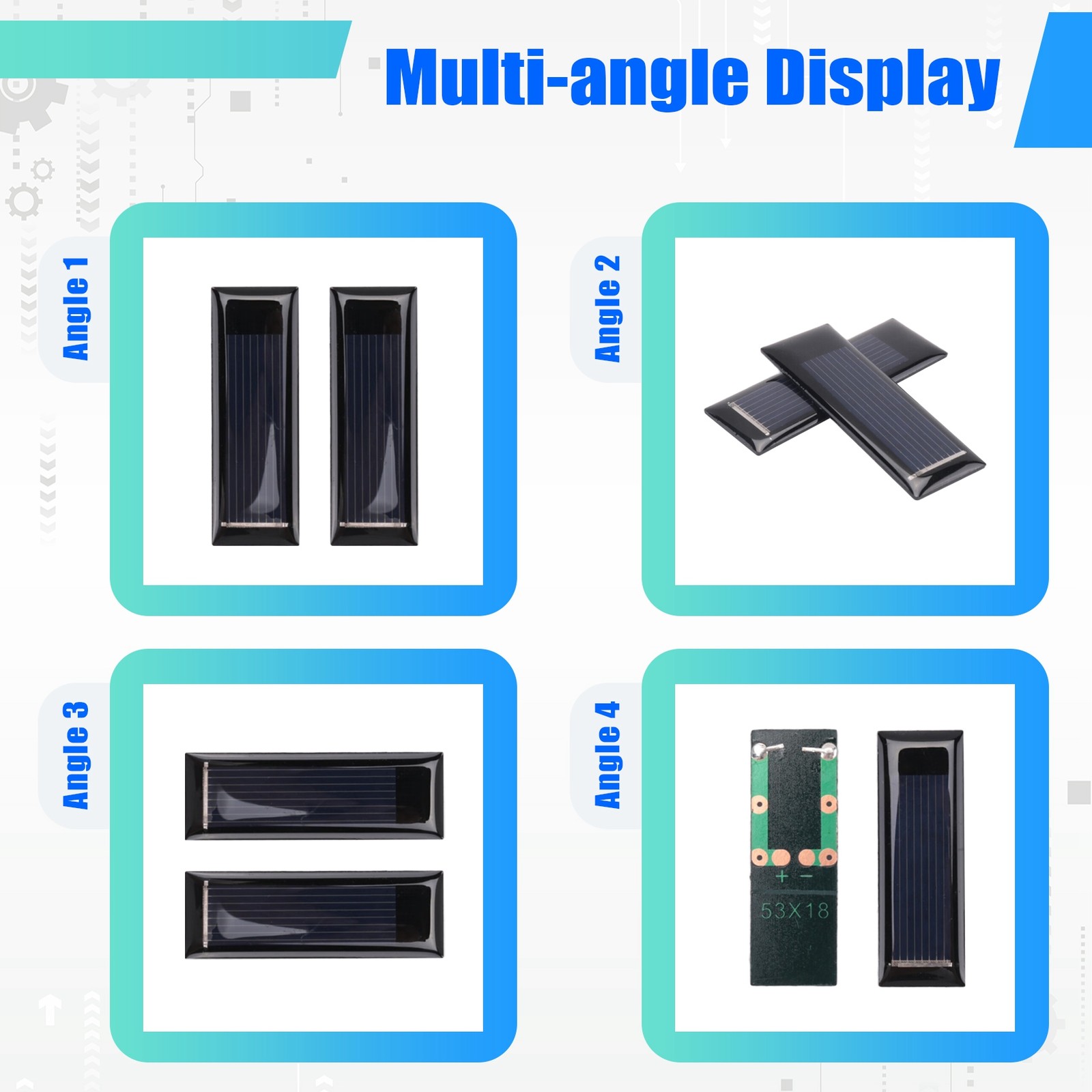 10Pcs Solar Panel 0.5V 100mA Solar Cells Photovoltaic panels Module Sun 6180