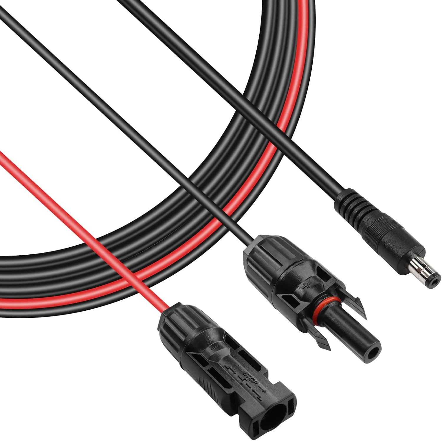 Solar Panel Connectors to DC 5.5X2.1Mm Extension Power Cable 14AWG Solar Panel C