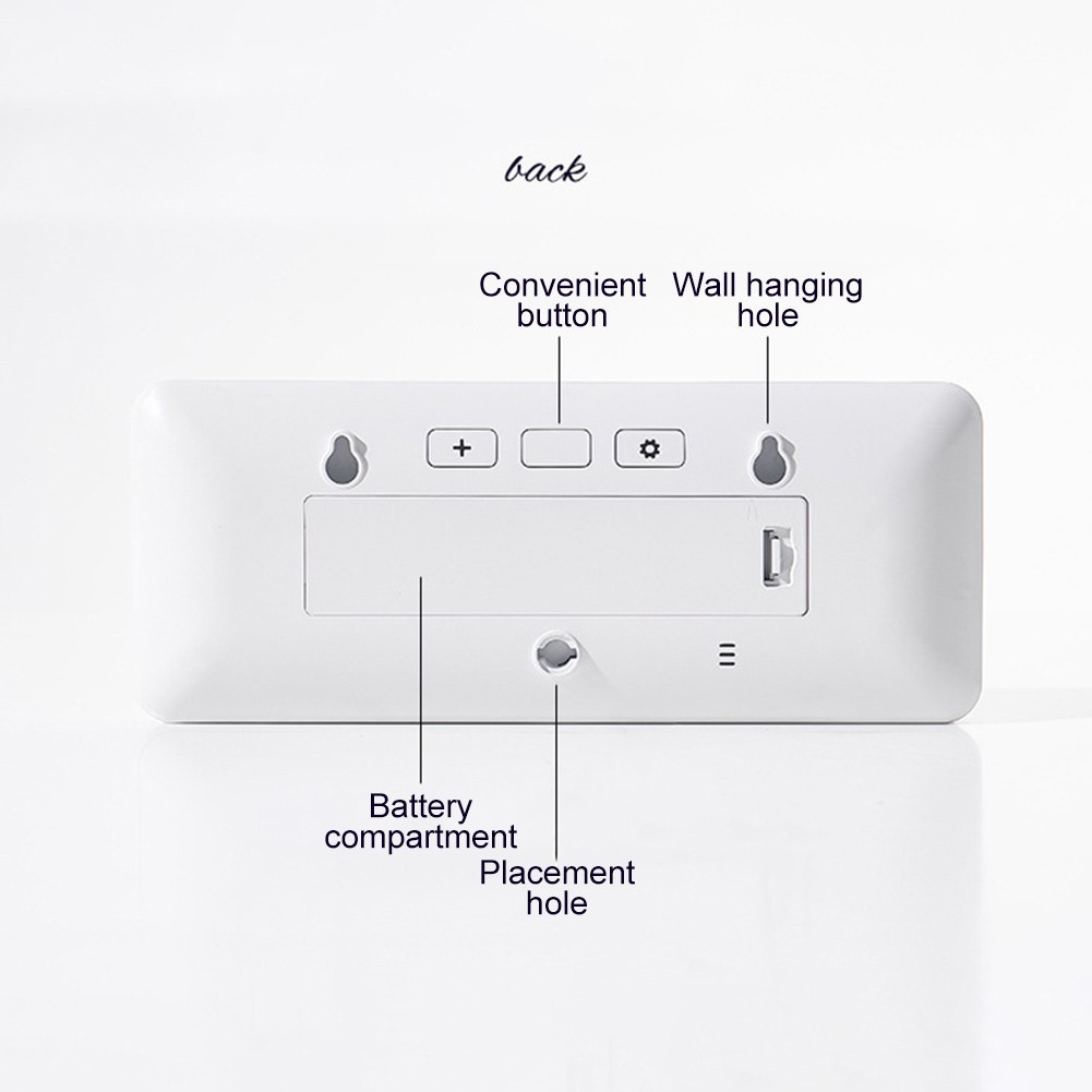 Automatic Adjustment Digital Wall Clock Clear Display Screen Intuitive Layout