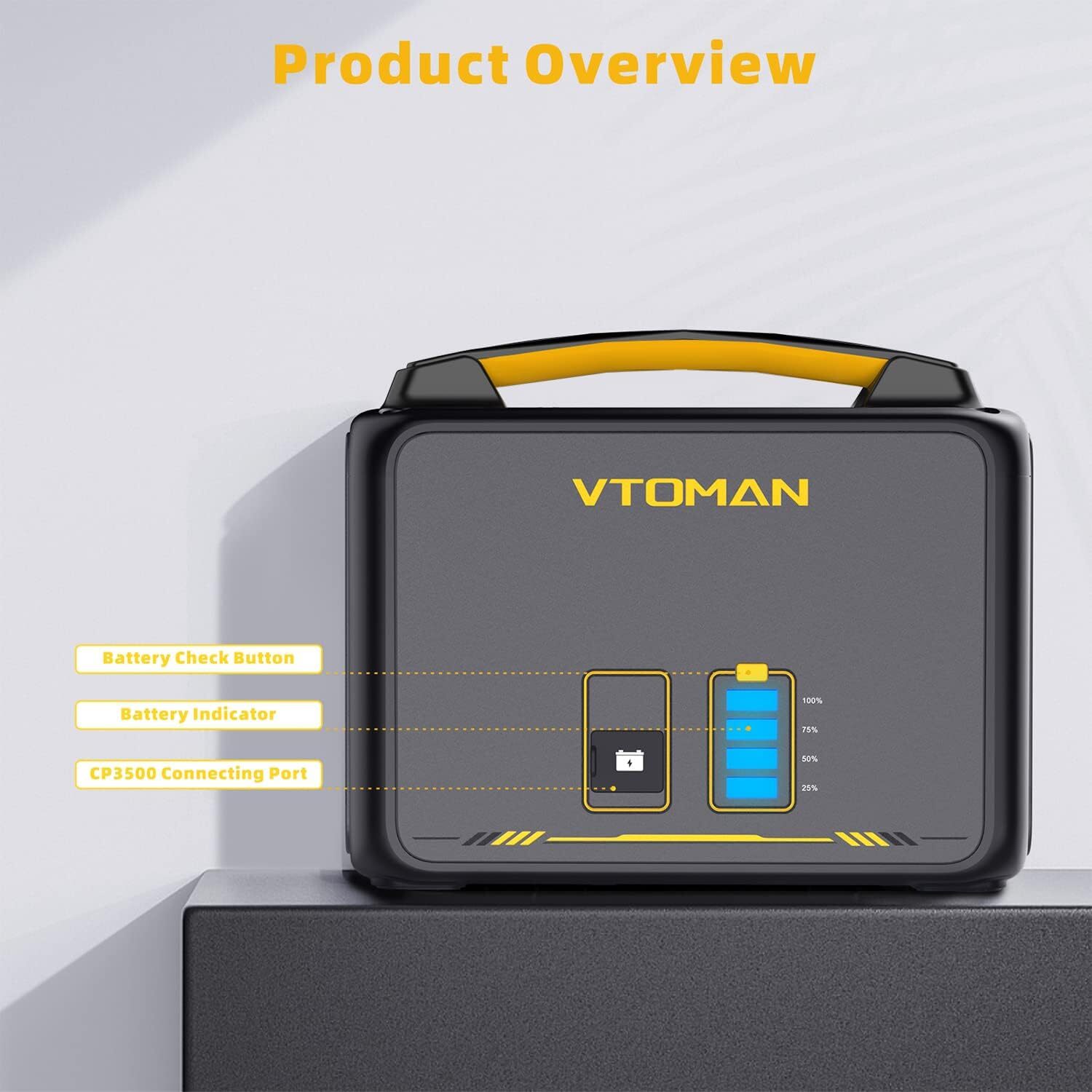 VTOMAN Jump 600X Extra Battery 640Wh for Jump 600X Portable Power Station