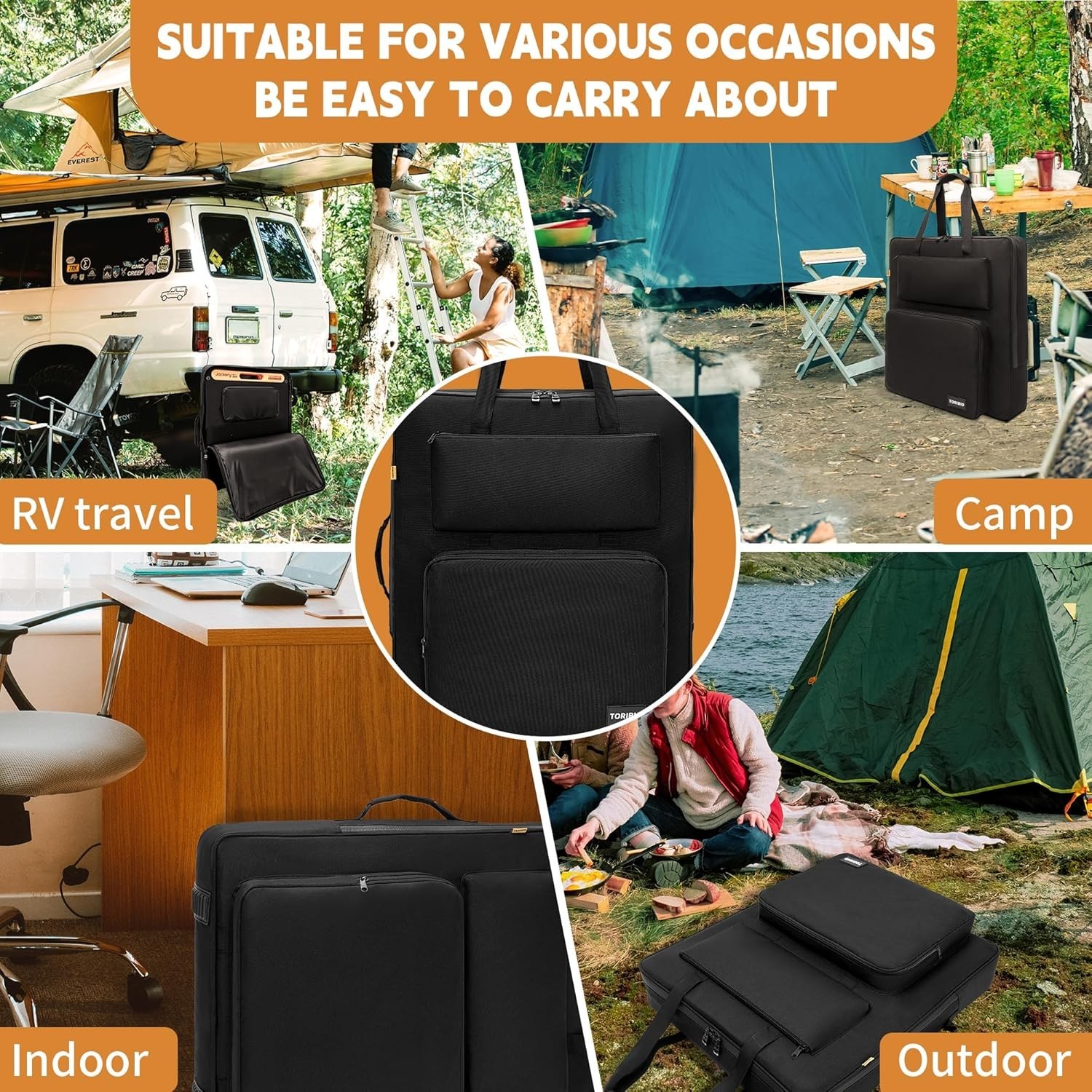 Solar Panel Travel Bag, Padded Portable Solar Panel Storage Bag Compatible wi…