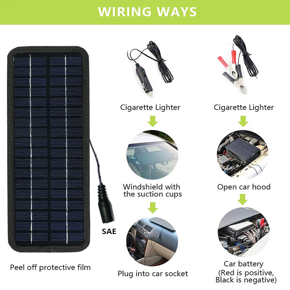 18V 20W Car Solar Trickle ReCharger Maintainer Solar Panel K0P6