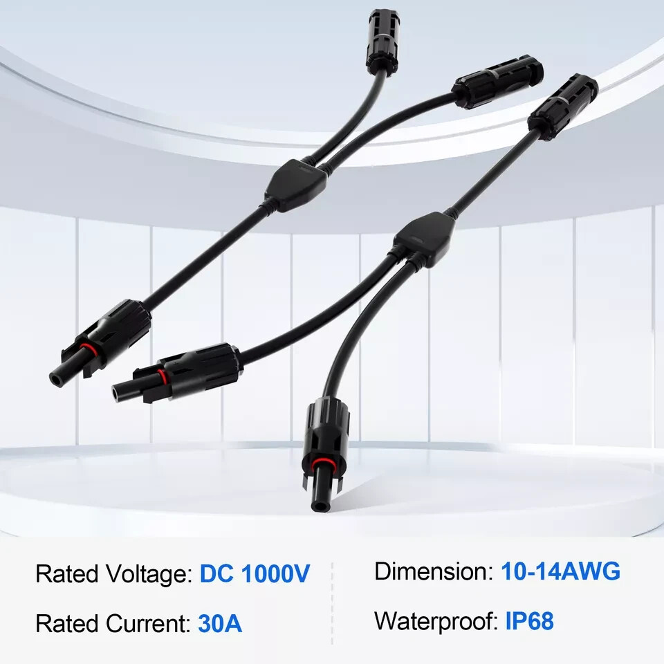 ECO-WORTHY Solar Panel Accessories and Y Branch Connector Battery Cables Kit
