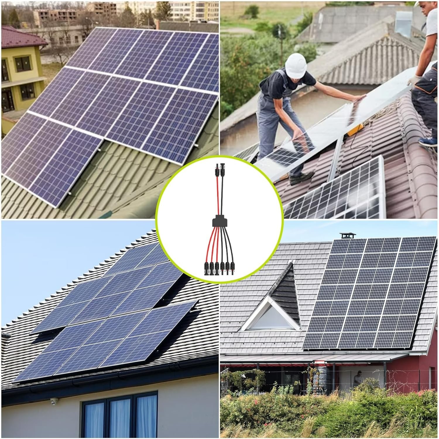 Tool-Free Solar Connectors for 2-4 Panels, Waterproof & Heat Resistant