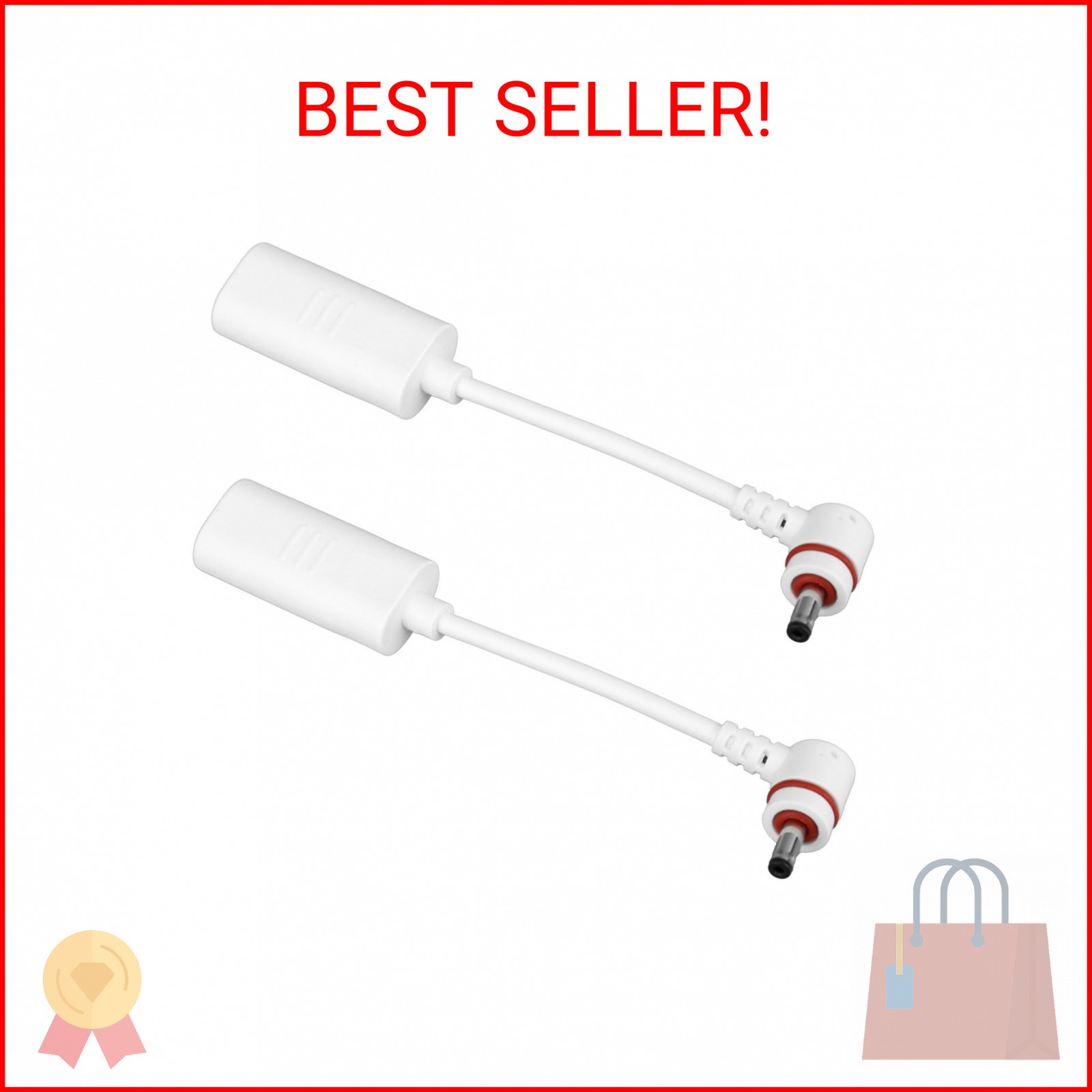BTFO 2pcs USB-C to Barrel Plug Adapter, USB C & DC3.5 Adapter Connect Jack Solar