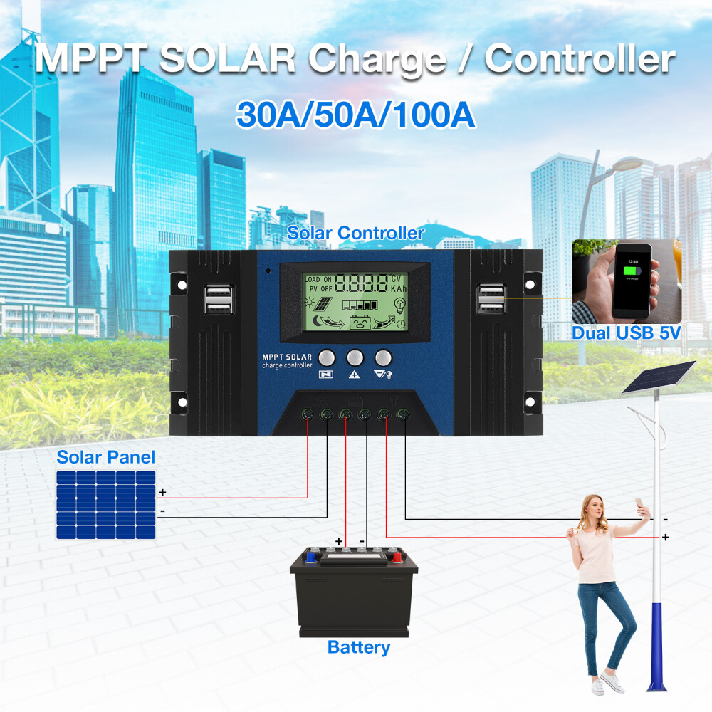 1 Set 30A High Efficiency Solar Charge Controller Solar Regulator Controller