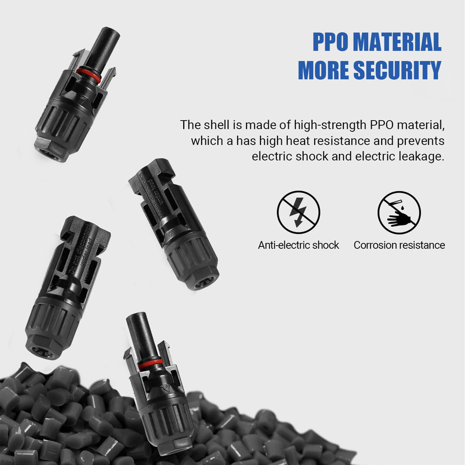20Pcs Solar Cable Connectors 2.5mm-6mm 30Amp Waterproof Solar Panel Wire Joiners