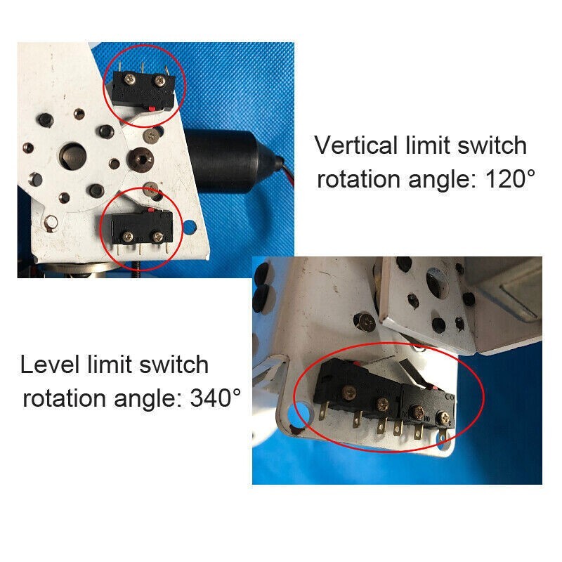 DC Dual-axis Gimbal For Solar Tracking Monitor Large Load High Torque X/ Y-axis-