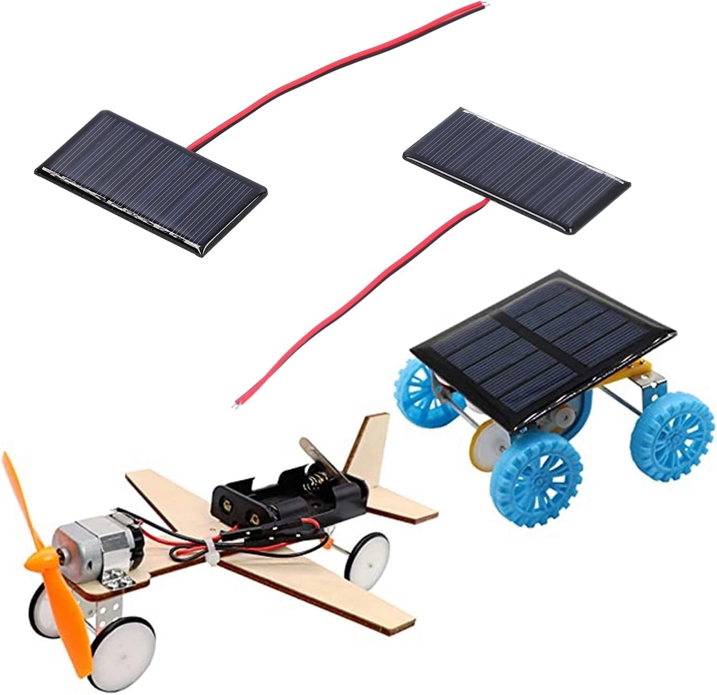 2PCS Mini Solar Panels, 0.3W 5V 60mA Small Solar Panel, Solars Cells with Wir…