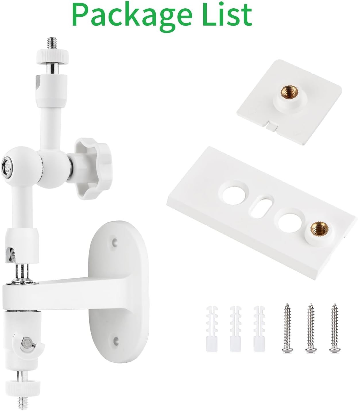 Sturdy Aluminum Wall Mount for Solar Panel & Spotlight Cam – Adjustable Design