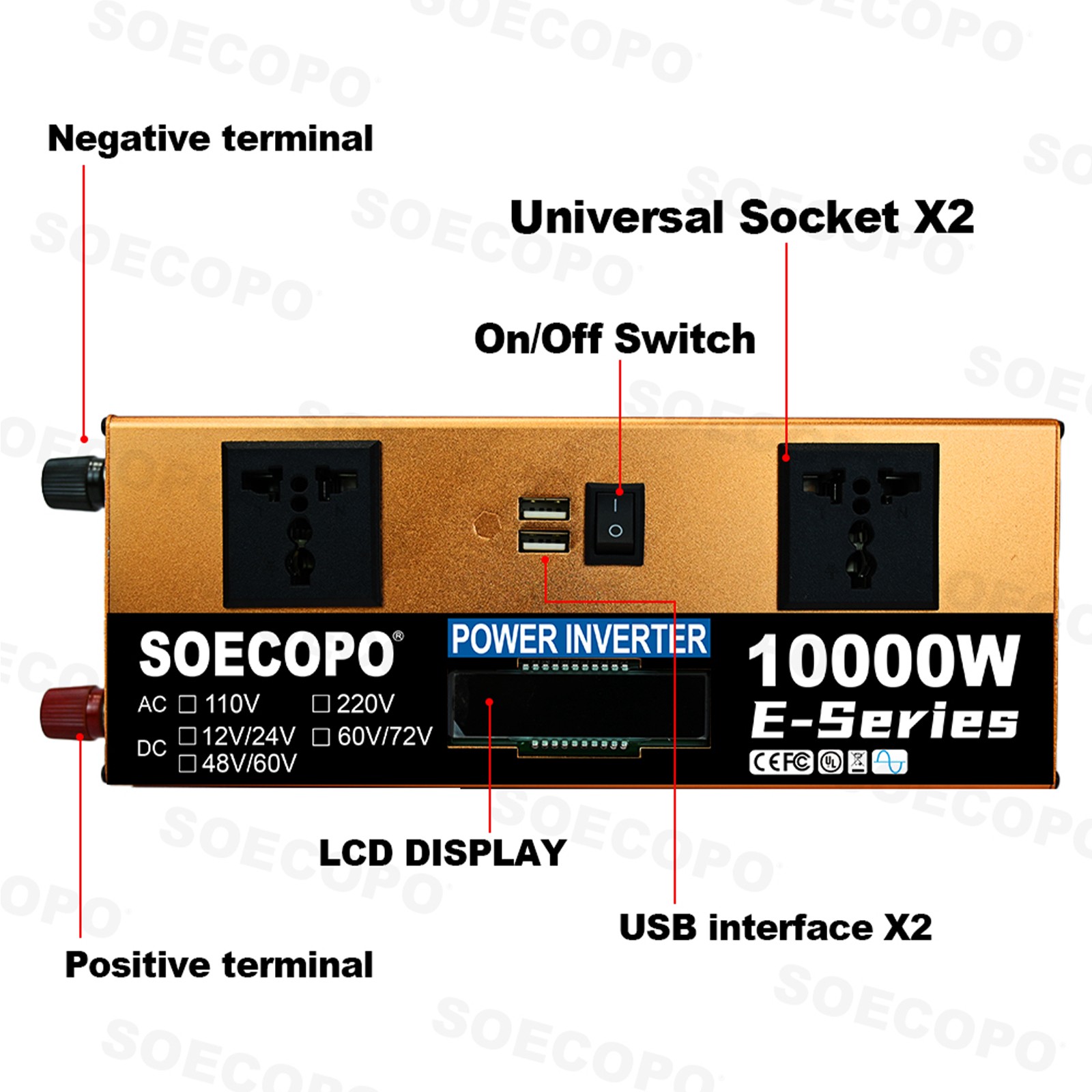Off-Grid Solar Kit 10000W Sine Wave Inverter +2pcs Solar Panels+100A Controller