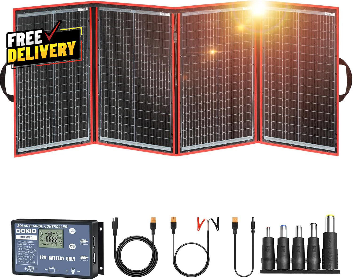 200W 18V Portable Foldable Solar Panel Kit 29X21Inch,11.7Lb Solar Charger……