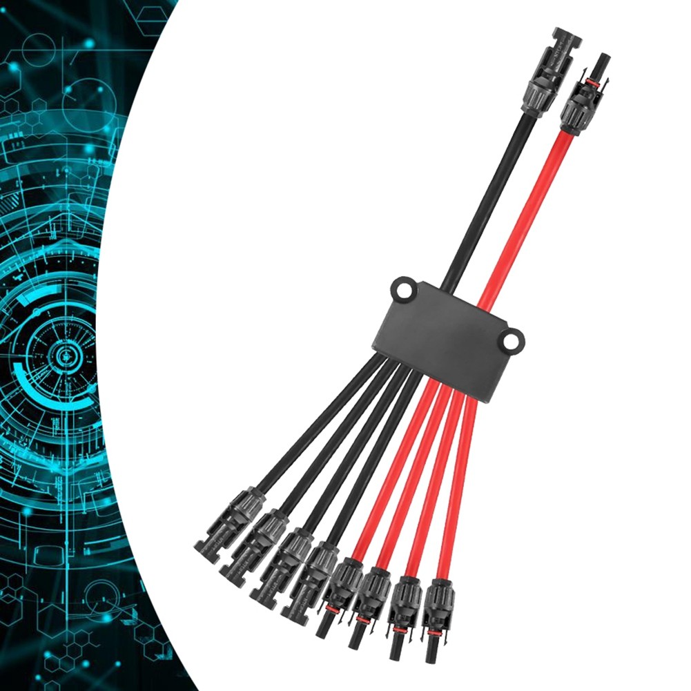 Solar Connectors Cable 2 to 8 Y Branch Cable Connector for Solar Panel9286
