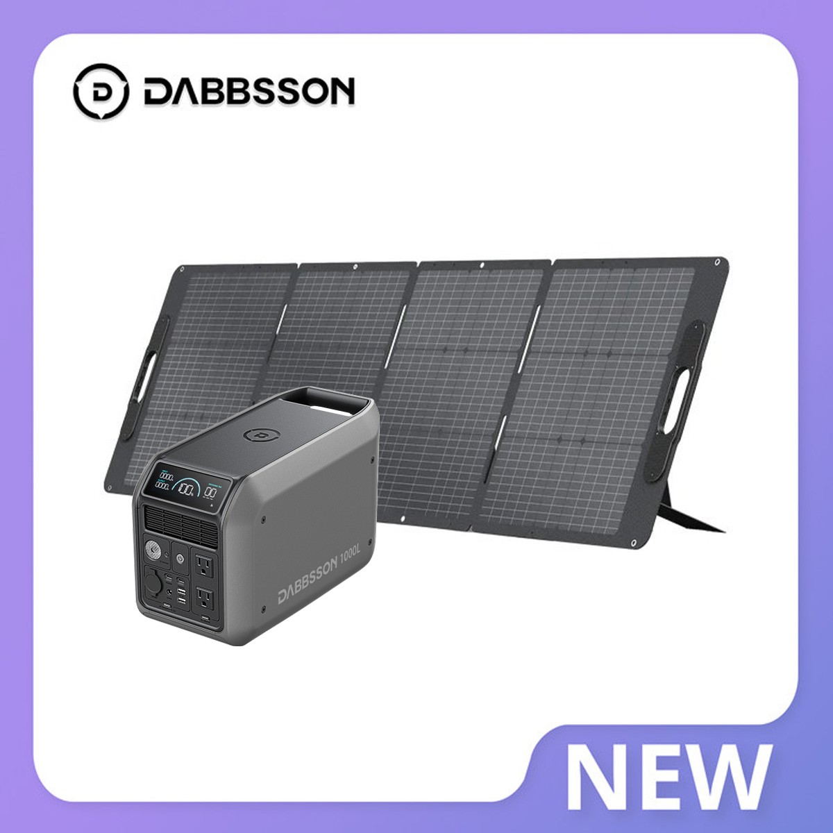Dabbsson Portable Power Station 1008Wh 1200W Generator with Solar Panel 210W