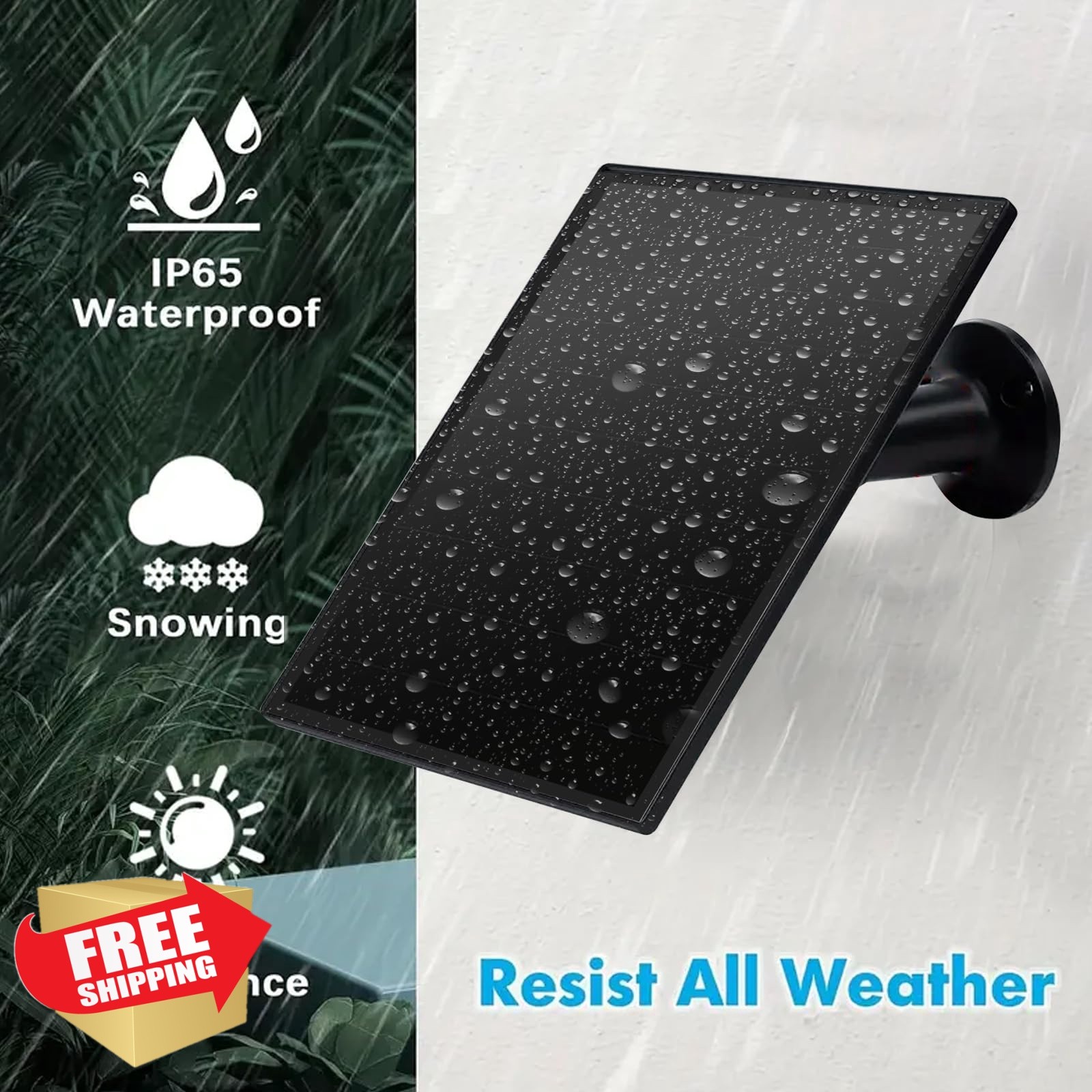 Teczckc Black Solar Panel 1Pack