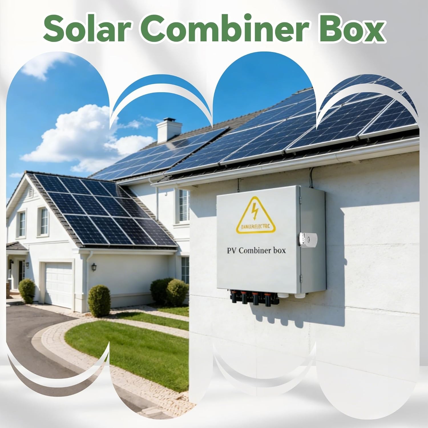 Durable 4 String PV Combiner Box – 63A Breaker, 15A Fuse & Easy Installation
