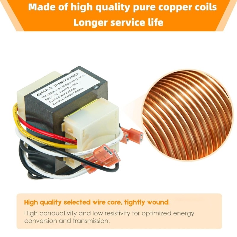 120V to 24V HVAC Furnace Voltages Changer 2 Hole Mount 40VA Voltages Converter