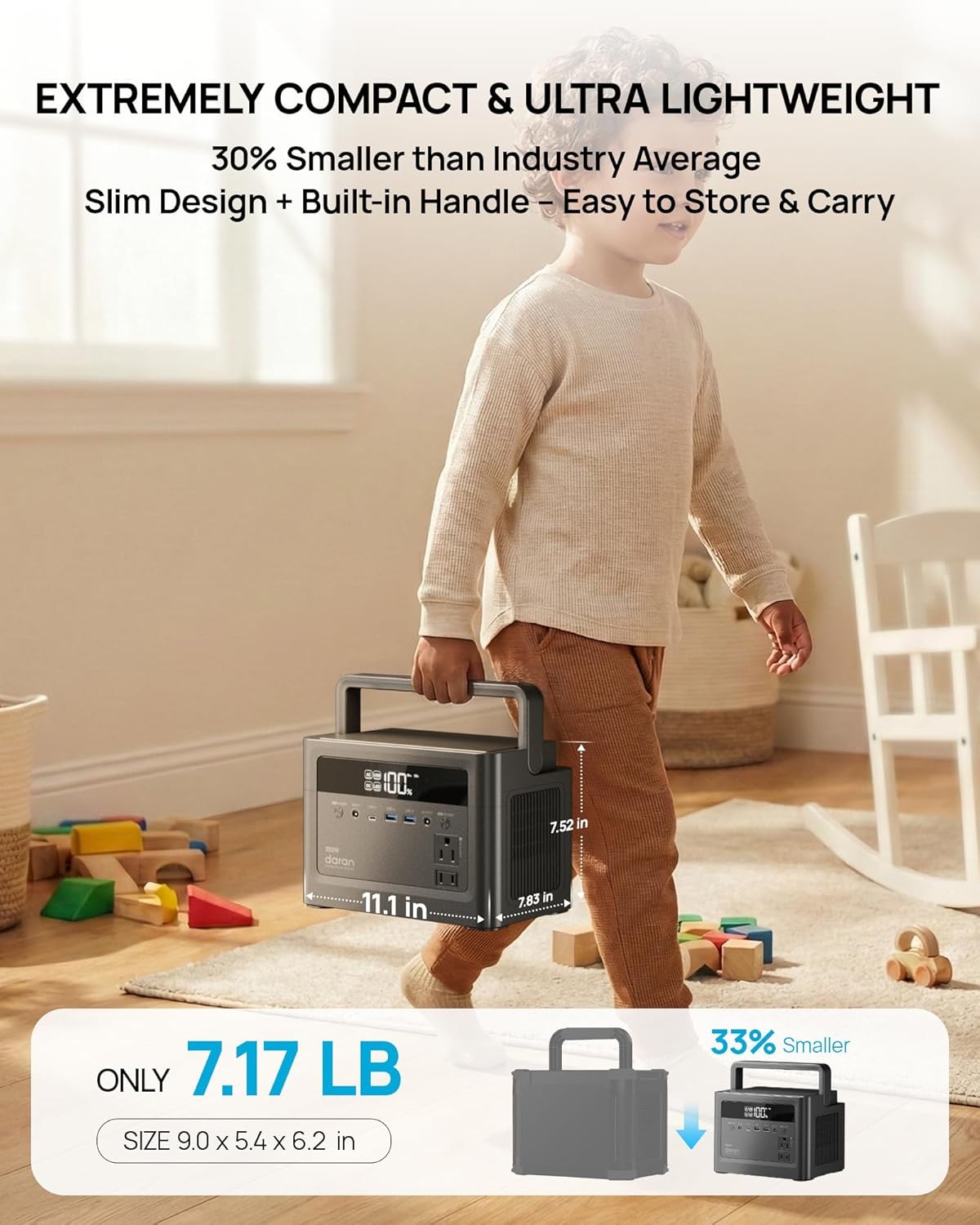 Portable Power Station 2026 700W Surge 288Wh LiFePO4 Battery