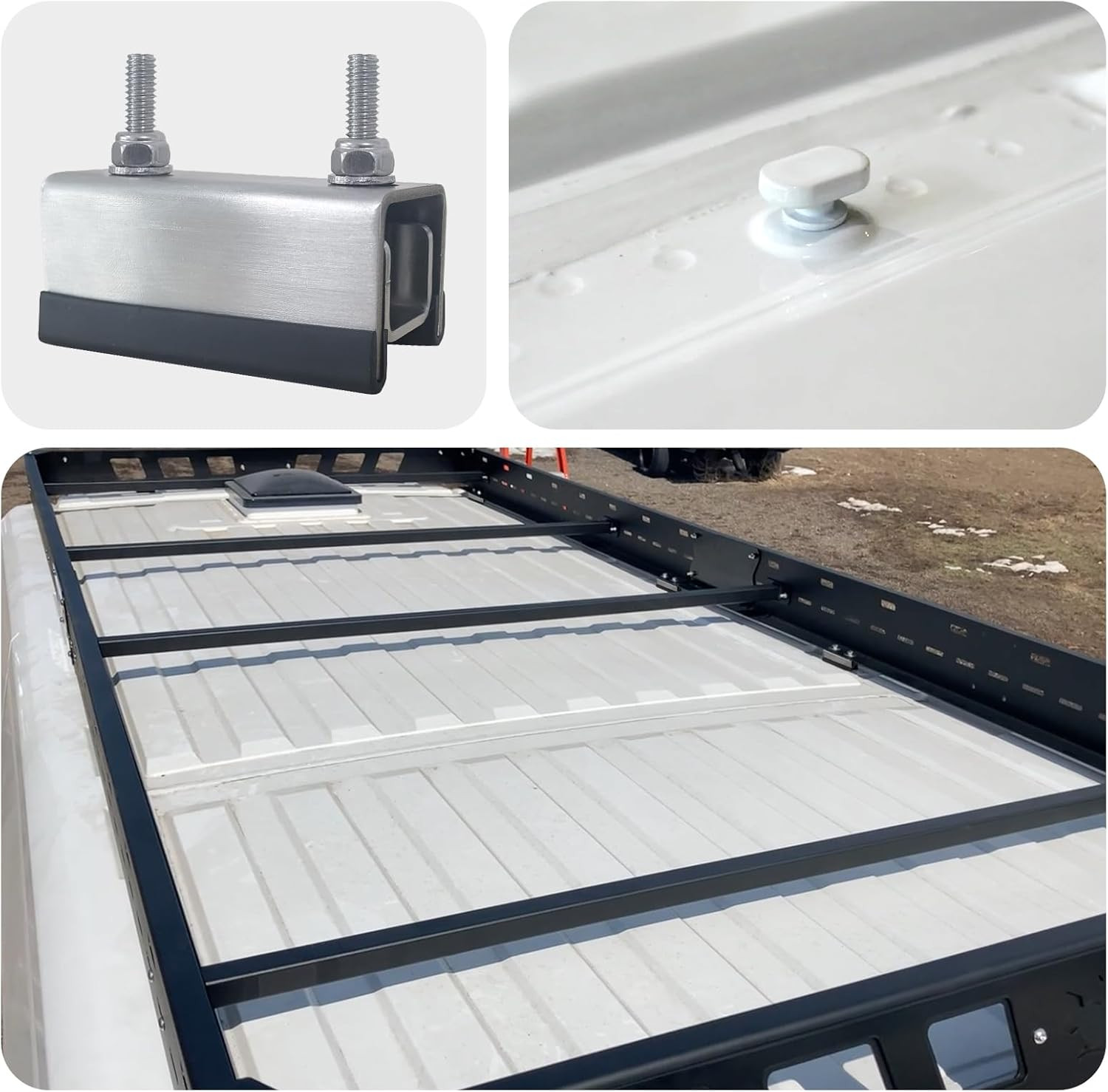 4PCS Roof Mount Kits Bracket Mounting Mounts For ProMaster,Boxer,Jumper,RV