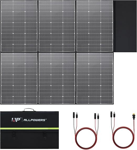 ALLPOWERS 2400W Solar Generator Power Station & 600W Mono Fortable Solar Panel