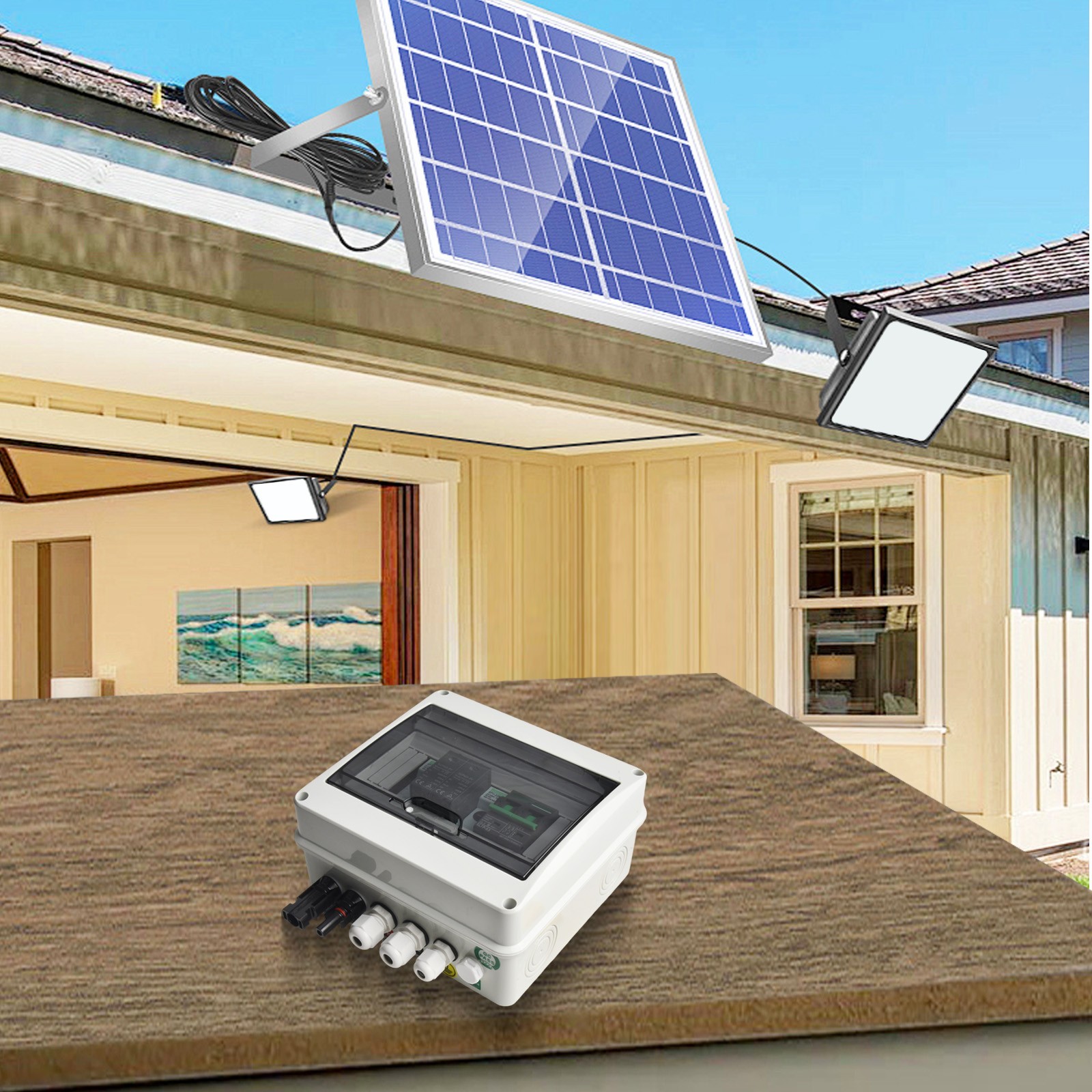 PV Combiner Box DC Fuse IP65 MCB Protection Replacement 200*150*95mm 550V