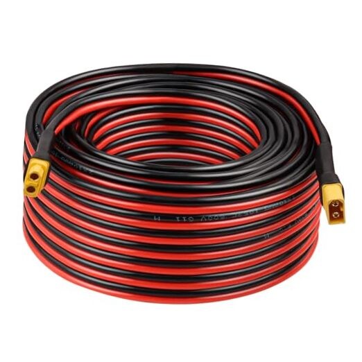 0AWG XT60 Extension Cable 2 3 505 20 25 30 35 40 50 7500FT XT60 Female 75FT 1