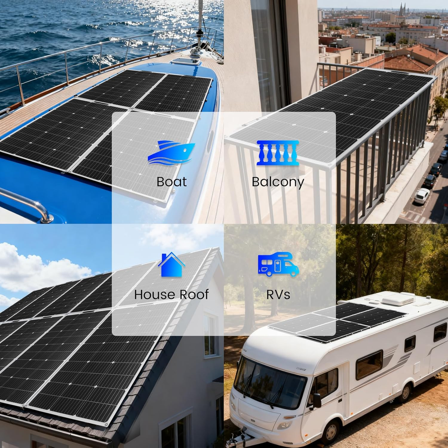 100W 12V Flexible Monocrystalline Solar Panel – Lightweight & Waterproof