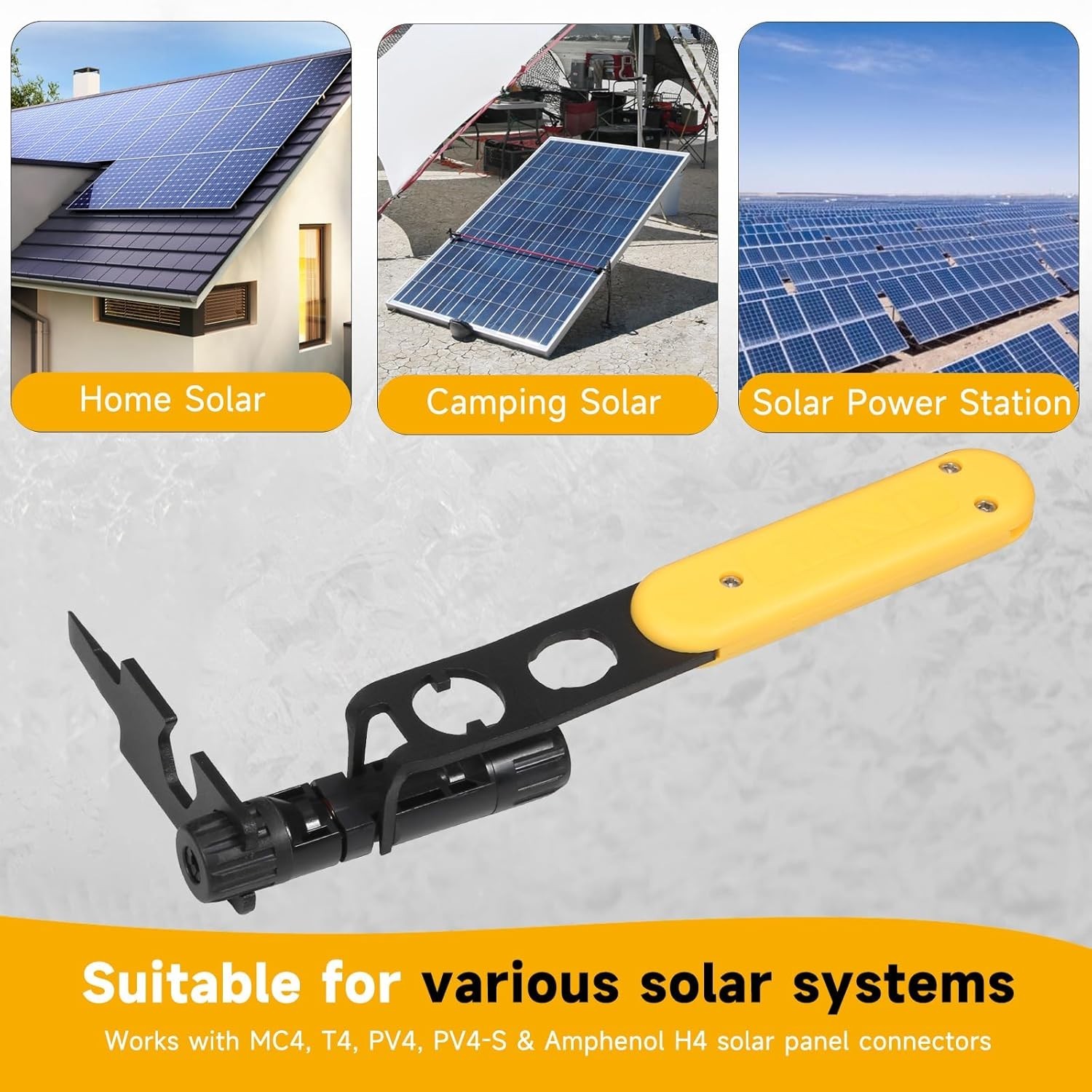 4-in-1 MC4 Disconnect Tool for Solar Connectors – Durable Alloy Steel Design