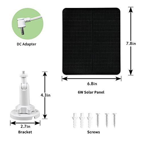 Solar Panel for Ring Camera, Solar Charger Compatible with Stick Up Cam