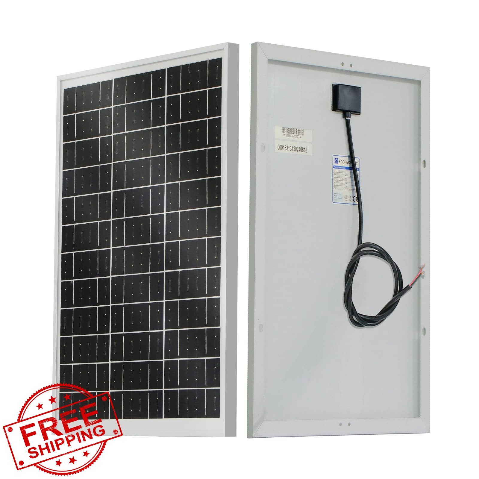 ECO-WORTHY 25W 18V Solar Panel