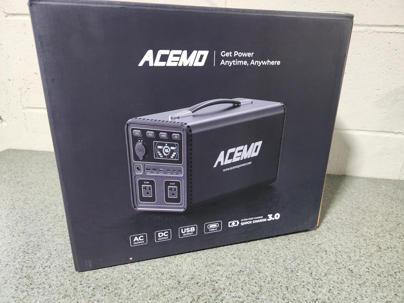 ACEMO Power Station P7 666Wh LiFePO4 with 2×700W AC Outputs & 360W