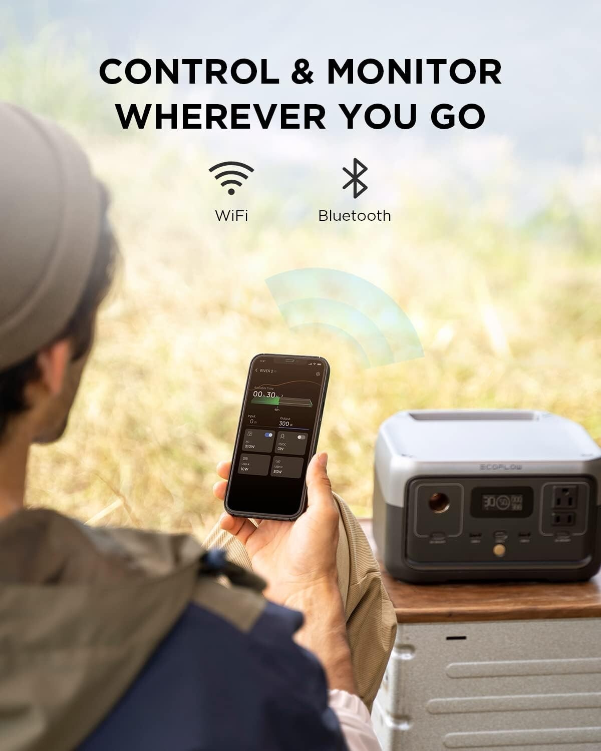 EcoFlow 600W Max 256Wh RIVER 2 Portable Power Station LiFePO4 Battery Generator