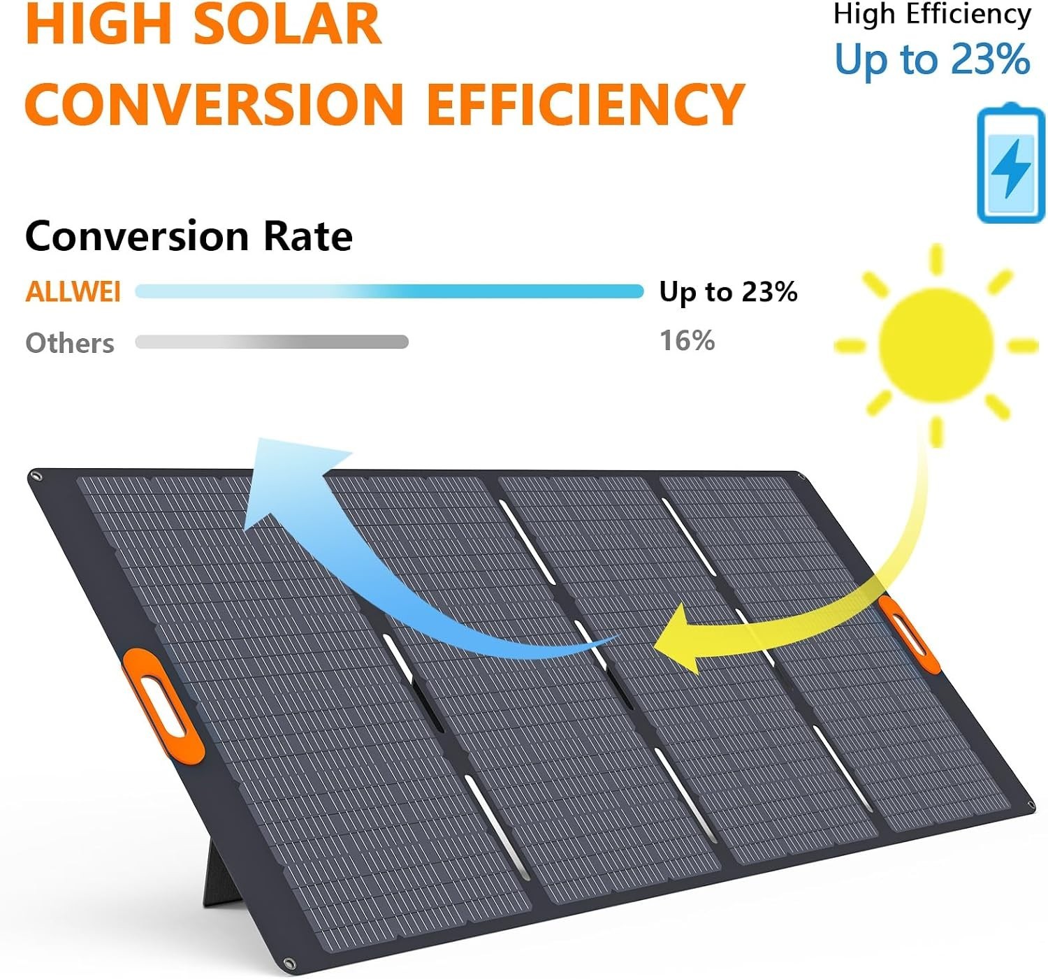 ALLWEI 400W Foldable Portable Solar Panel for Power Station Outdoor Camp IP67