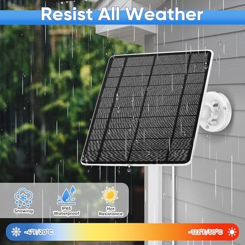 Solar Panel for Ring Camera, Compatible with Spotlight Cam/Pro/Plus two type c