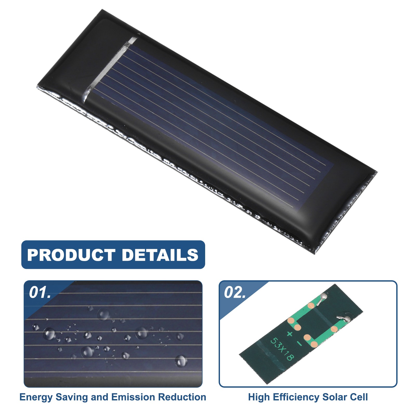 8PCS 0.5V 0.08W 0.16A Mini Solar Panels Small Solar Photovoltaic Power Cells