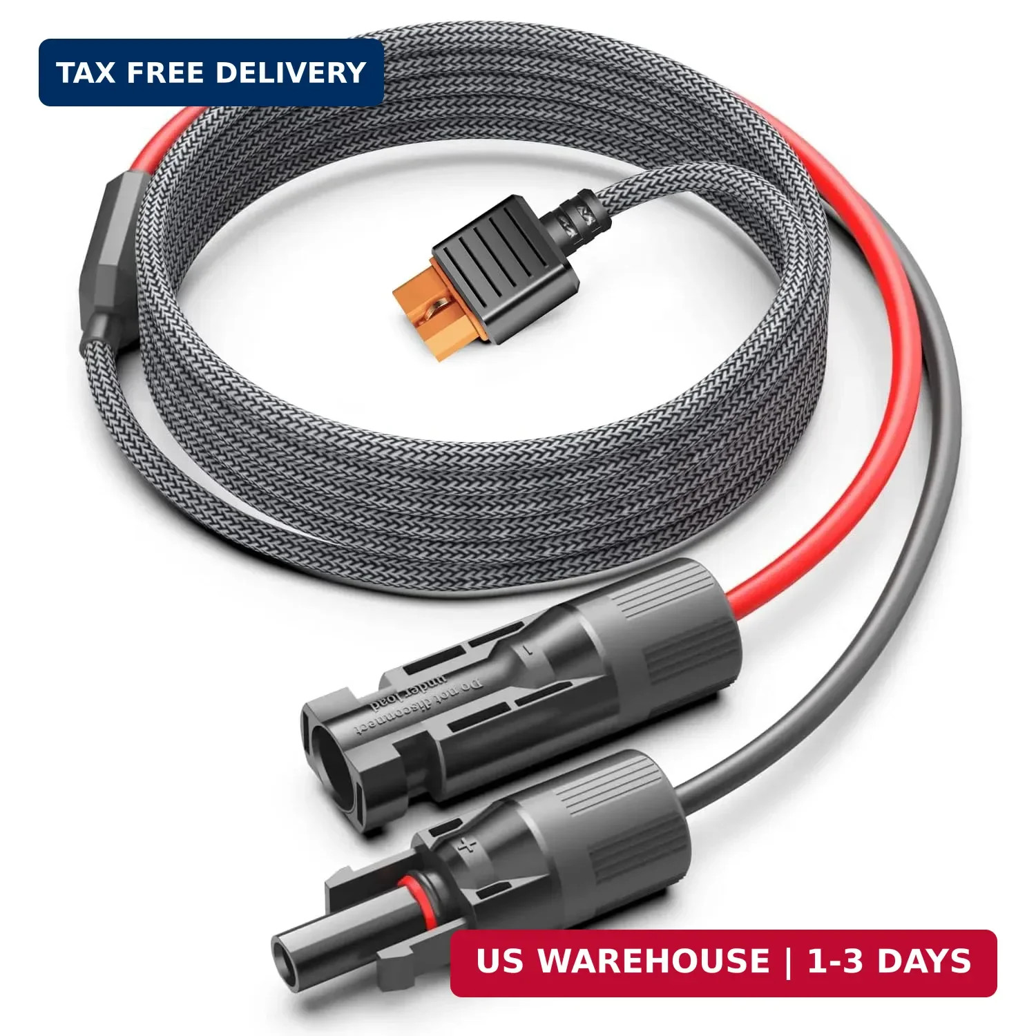 HKY Solar to XT60i Extension Cable 16.4FT Injection Molded XT60i Connector for P