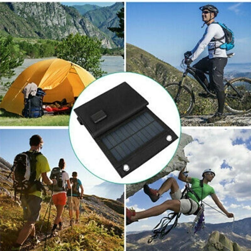 20W Foldable Solar Panel Kit Bank Pack Waterproof for Outdoor Camping Hiking