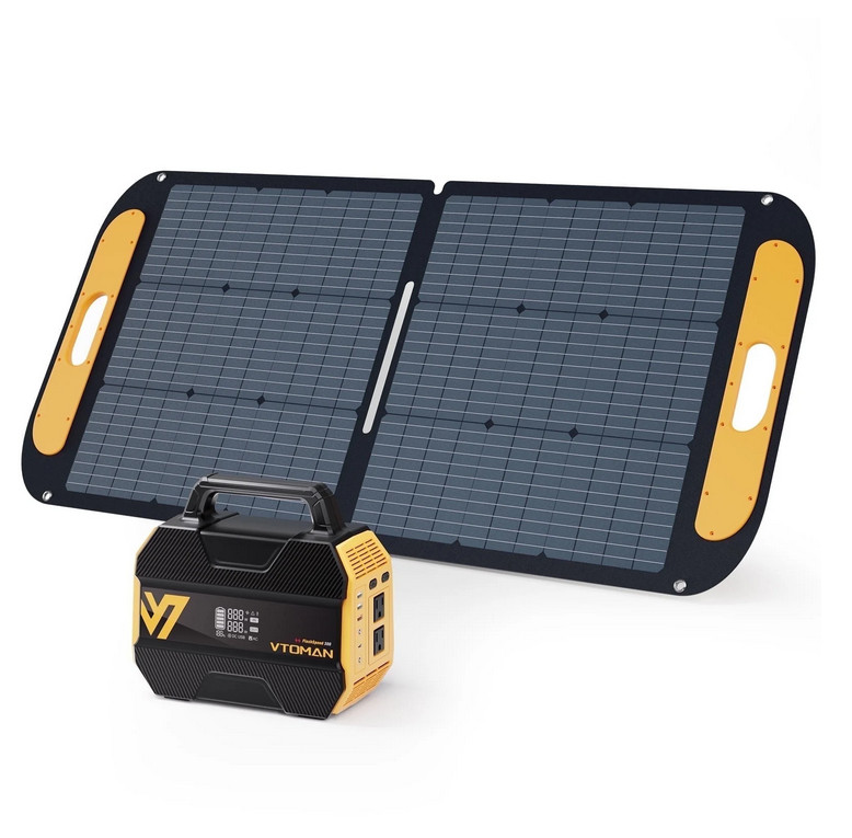 REFURBISHED +18mo Warranty VTOMAN Portable Power Station 300W & 110W Solar Panel