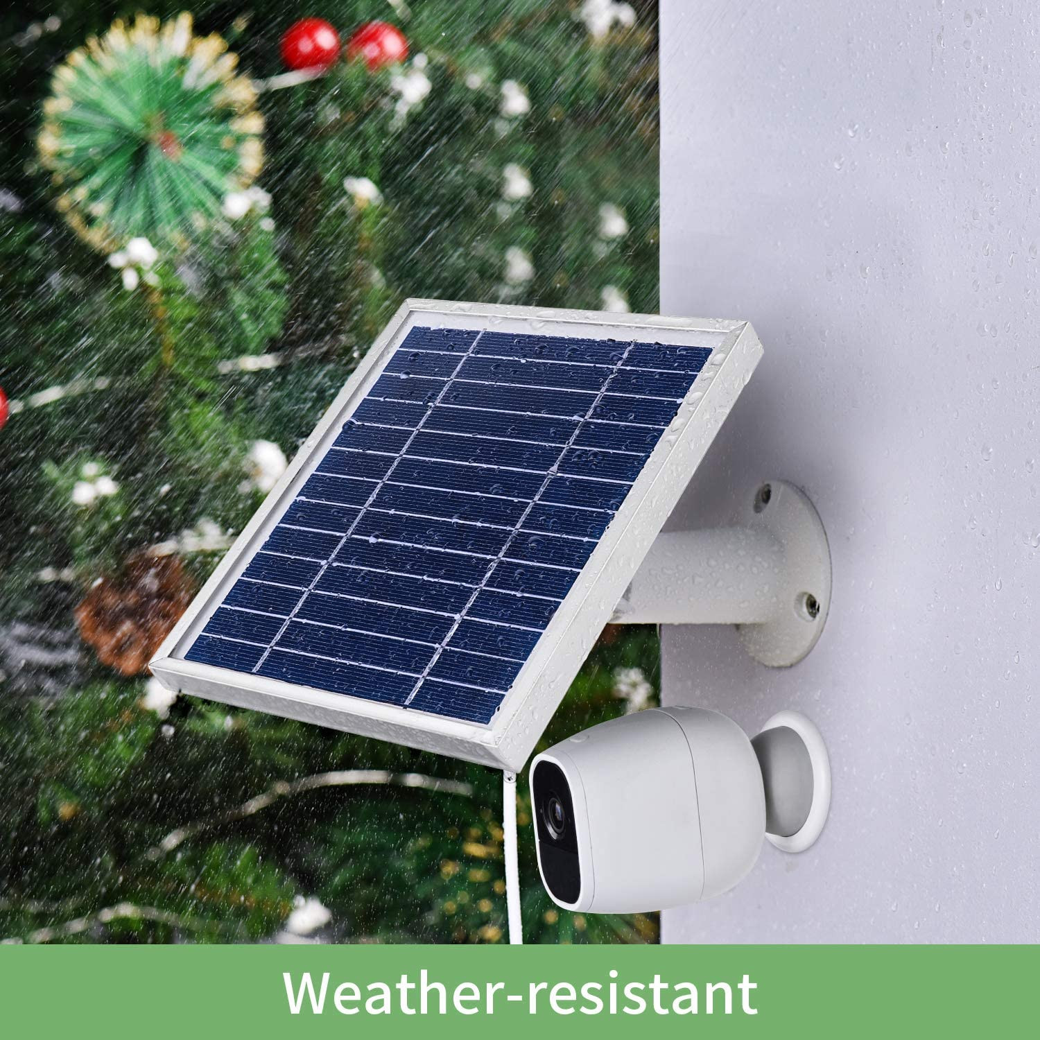 Solar Panel Works for Arlo Pro and Arlo Pro2 Camera,11.8Feet Power Cable and Adj