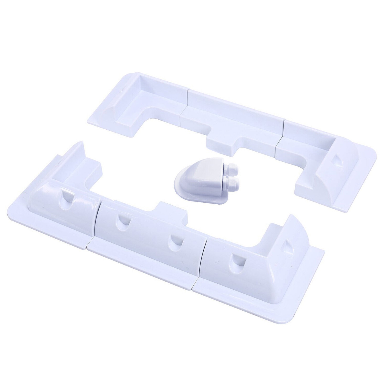 Adjustable White ABS Solar Panel Mounting Brackets for Caravan RV Boat