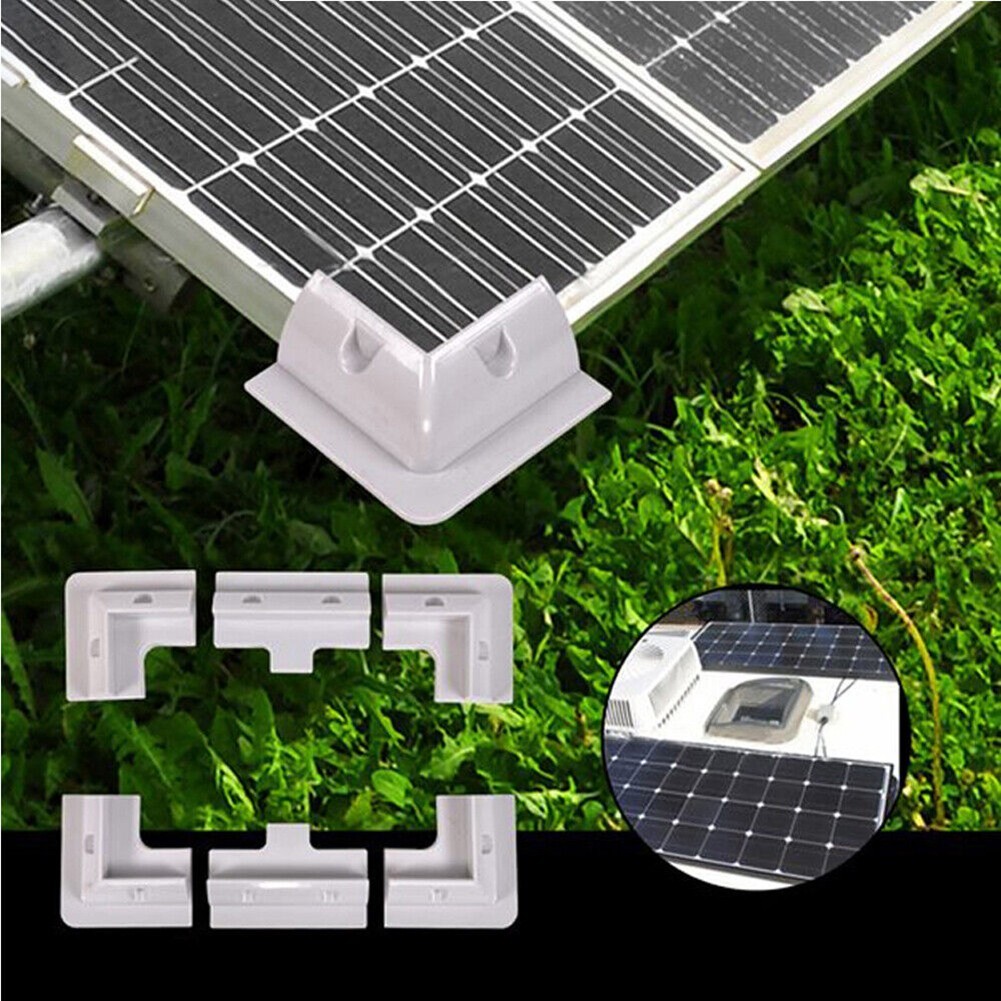 Adjustable White ABS Solar Panel Mounting Brackets for Caravan RV Boat