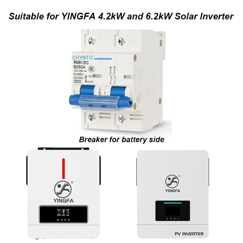 1P 2P DC 150A 250A Battery Circuit Breaker For Solar System / Overload Protectio