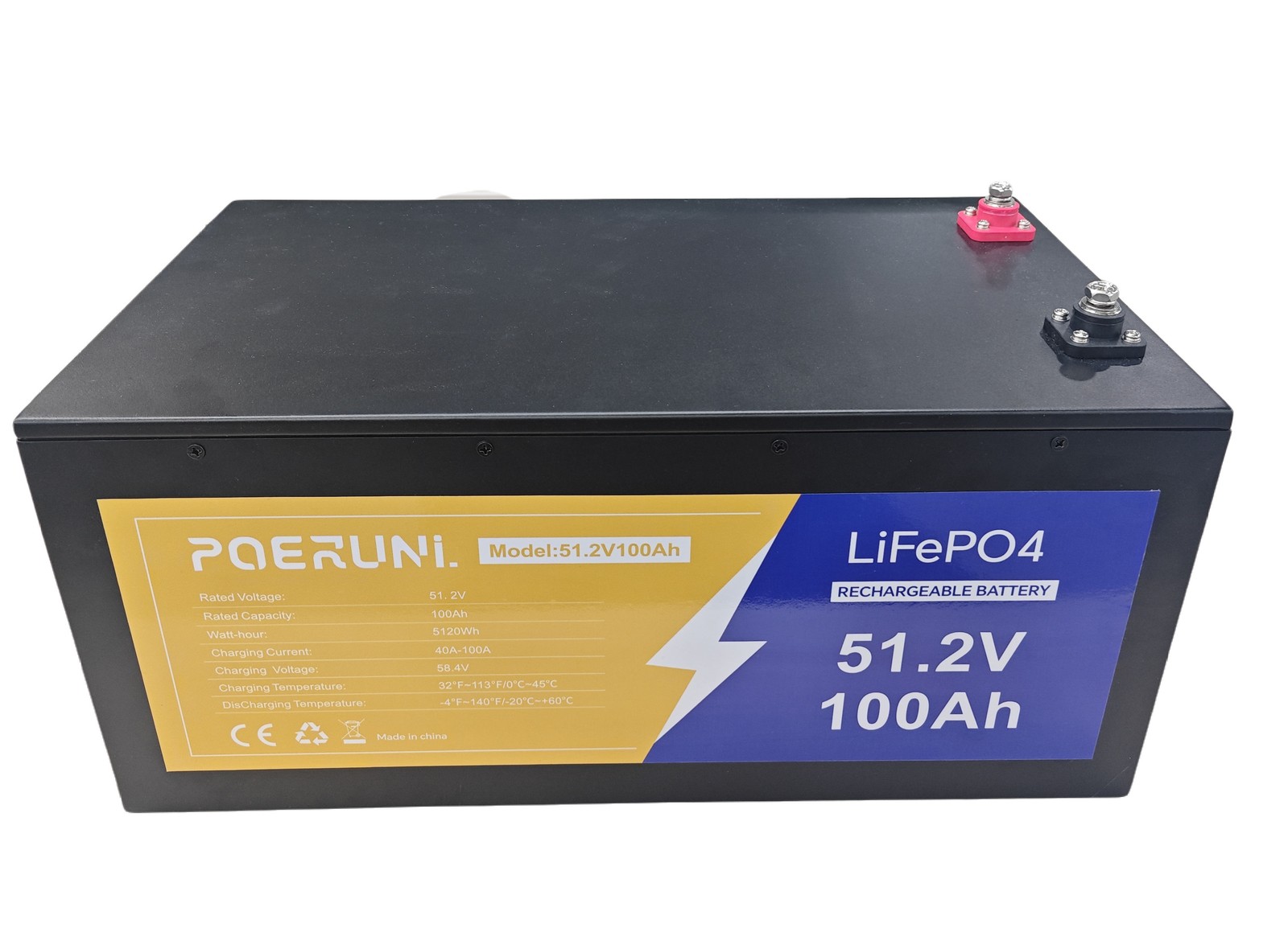 48V 50Ah 100Ah LiFePO4 Lithium Battery Deep Cycle Built-in BMS For Golf Cart NEW