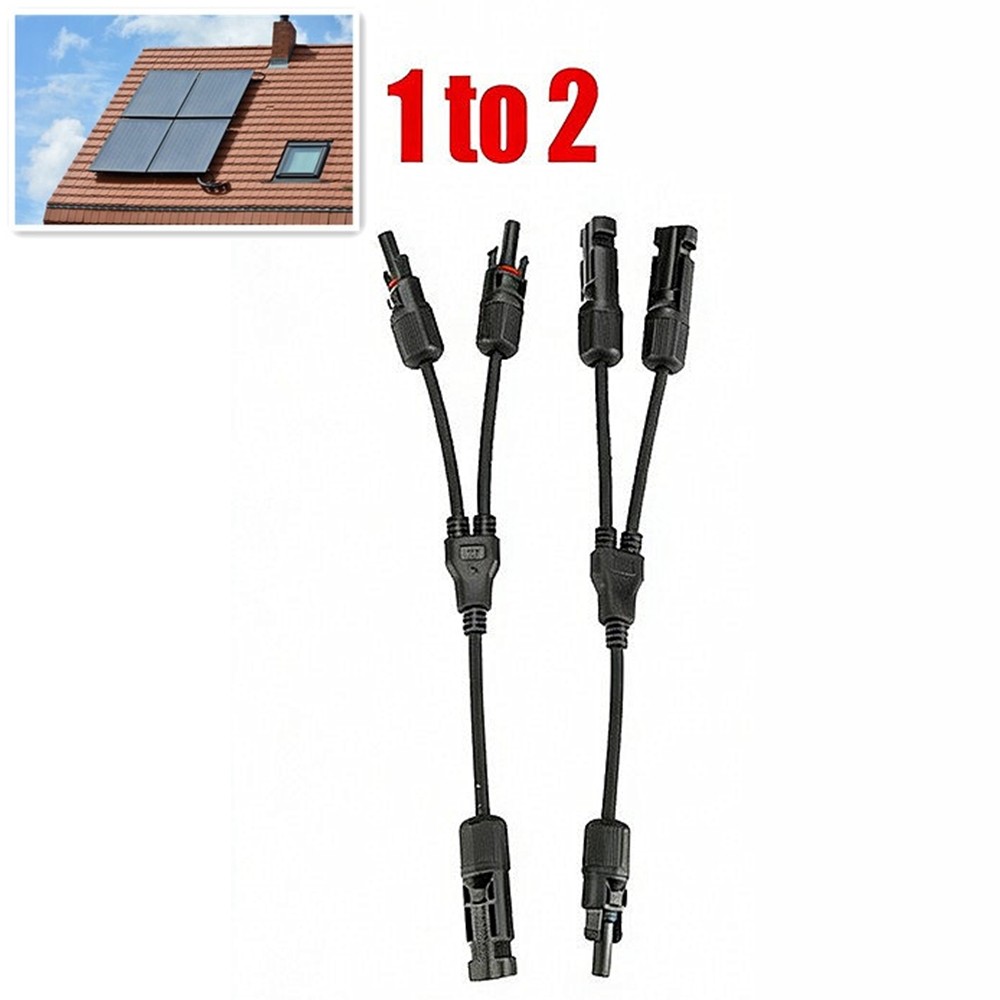 Solar Panel Y Branch Cable Connection Waterproof Adapter Connector Extension US