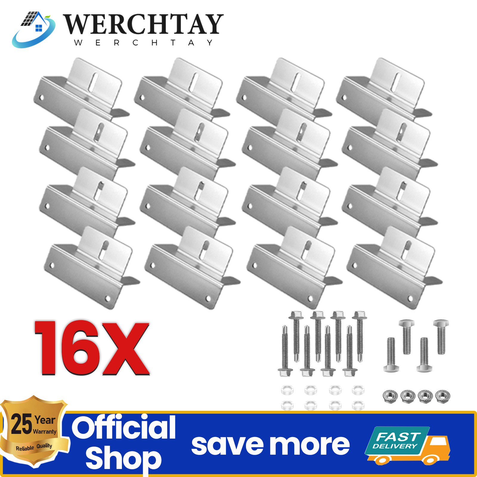 (45/47in）Solar Panel RV Tilt Mount Brackets Roof Flat Surface Adjustable Frame