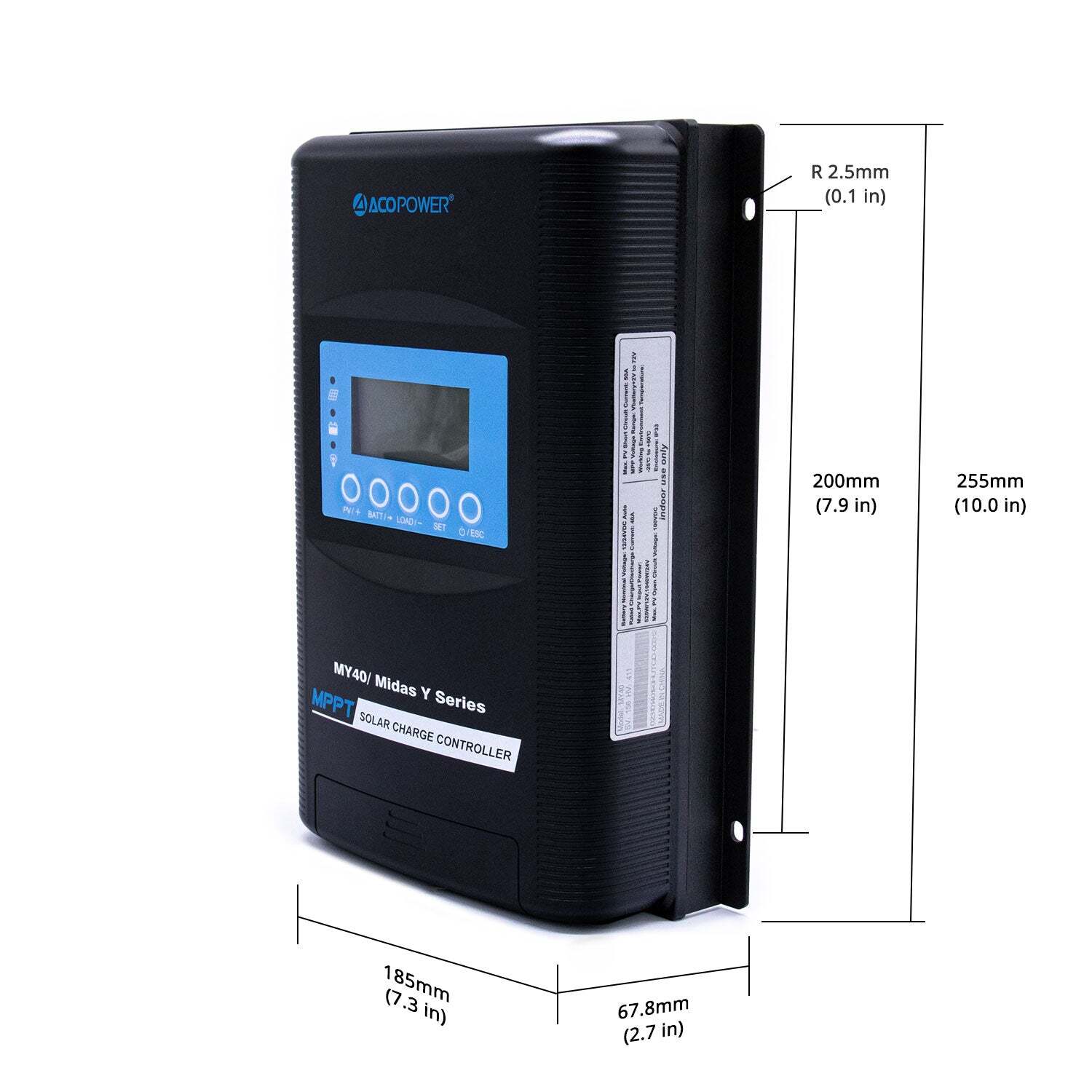 ACOPOWER 500W Mono Solar RV Kits, 40A MPPT Charge Controller (5x100W 40A)