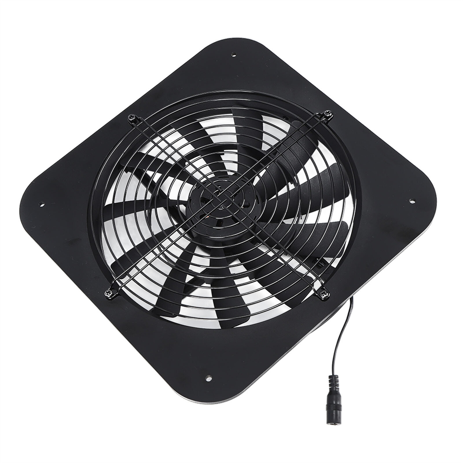13in Solar Power Fan W/Solar Panel For Room Attic Kitchen Pet Cage Ventilation